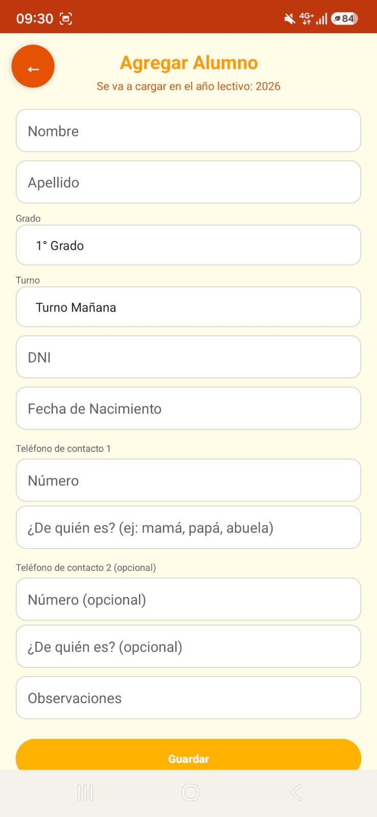 Aula Digital - Agregar alumno
