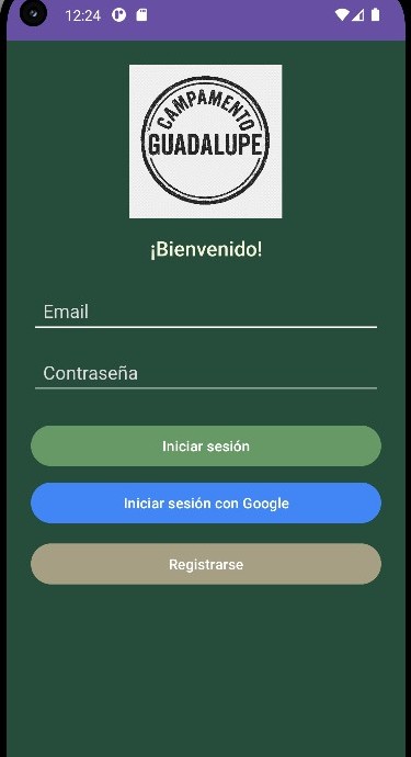 Campamento Guadalupe - Inicio sesión