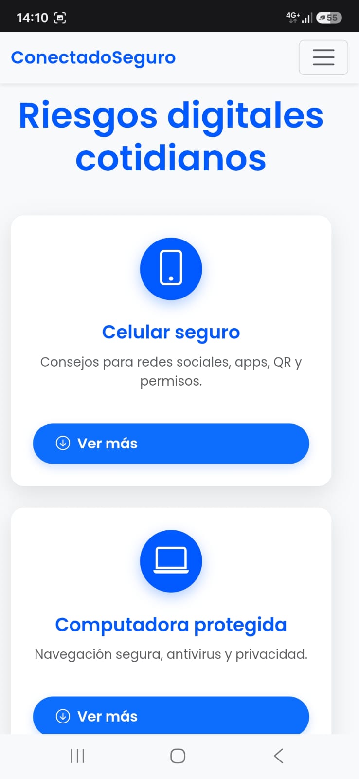 Conectado Seguro - Riesgos digitales