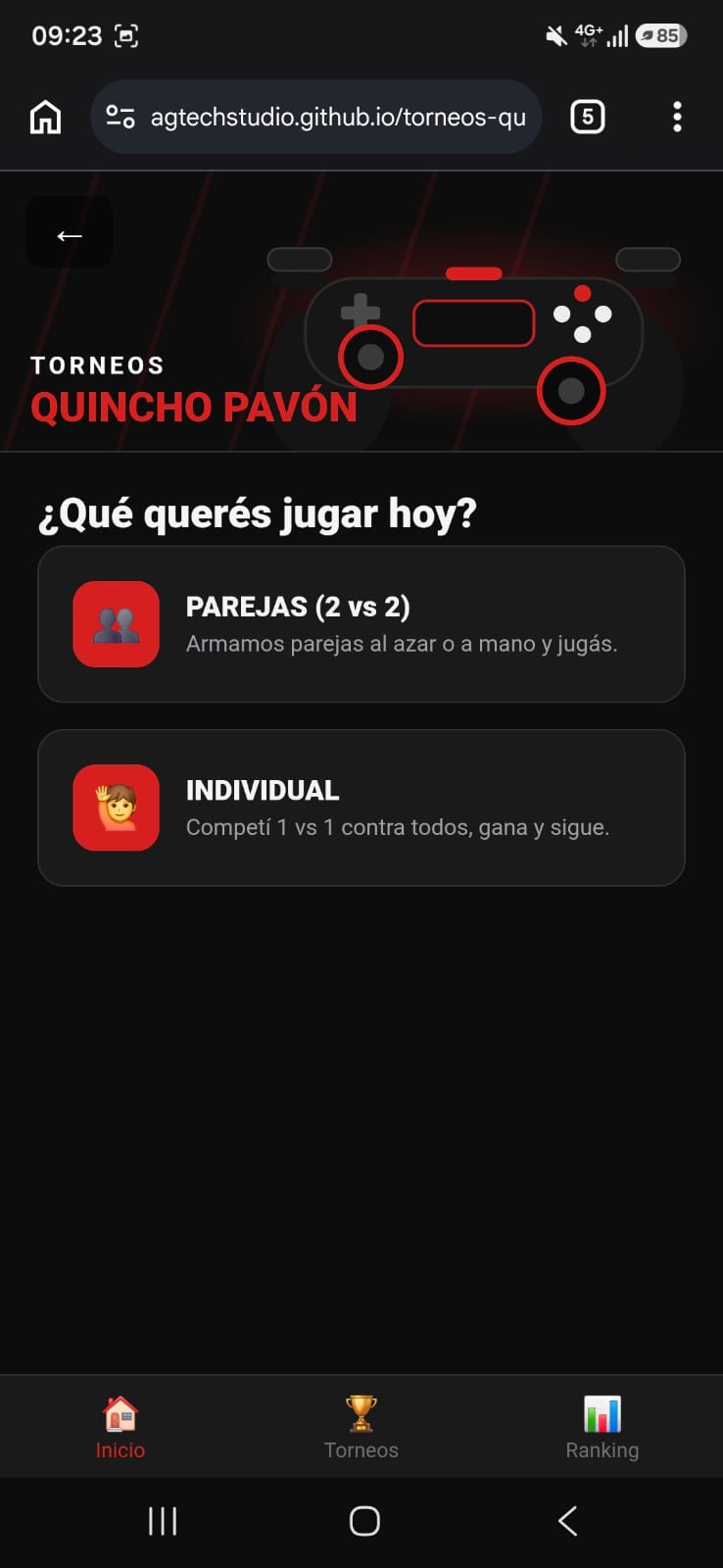 Torneos Quincho Pavón - Modos de juego