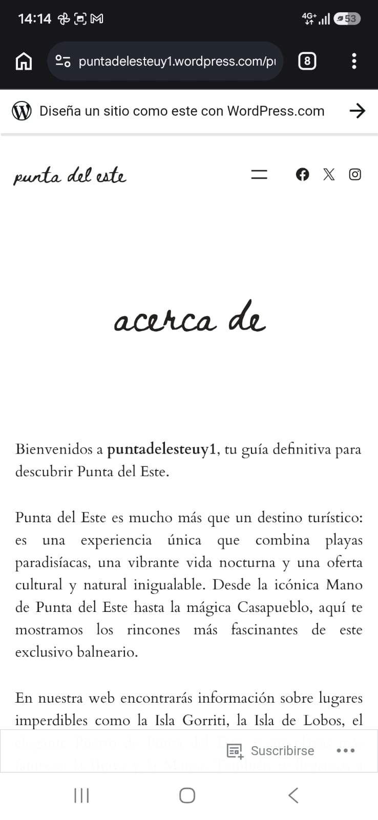 WordPress Punta del Este - Acerca de
